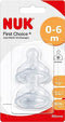 NUK First Choice+ Bottle Teats 2pk - Size 1 Medium