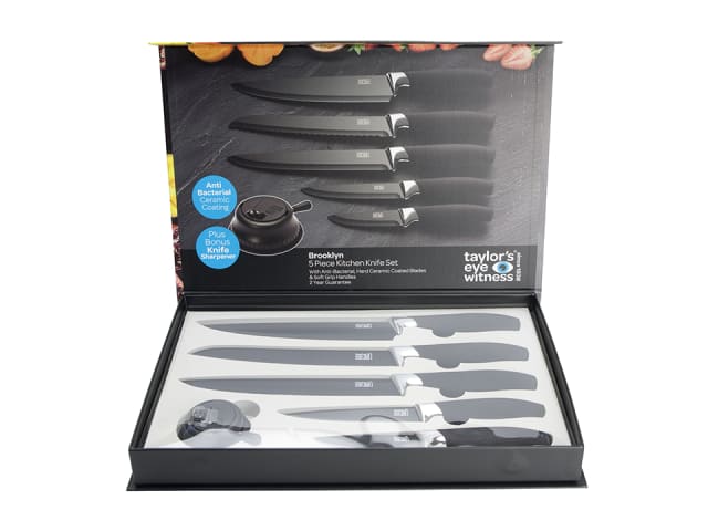 Brooklyn Knife & Sharpener Set 5 Piece