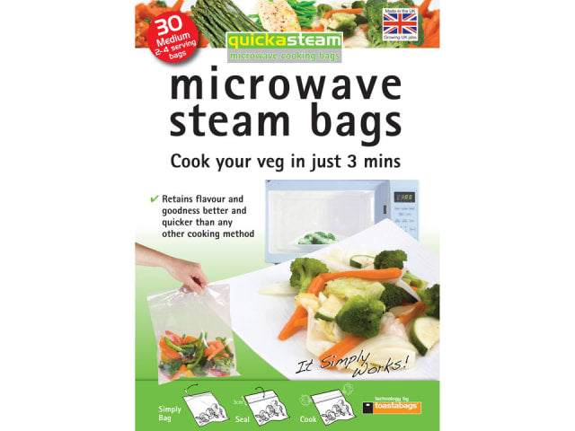 Quickasteam Microwave Steam Bags Medium 30pk