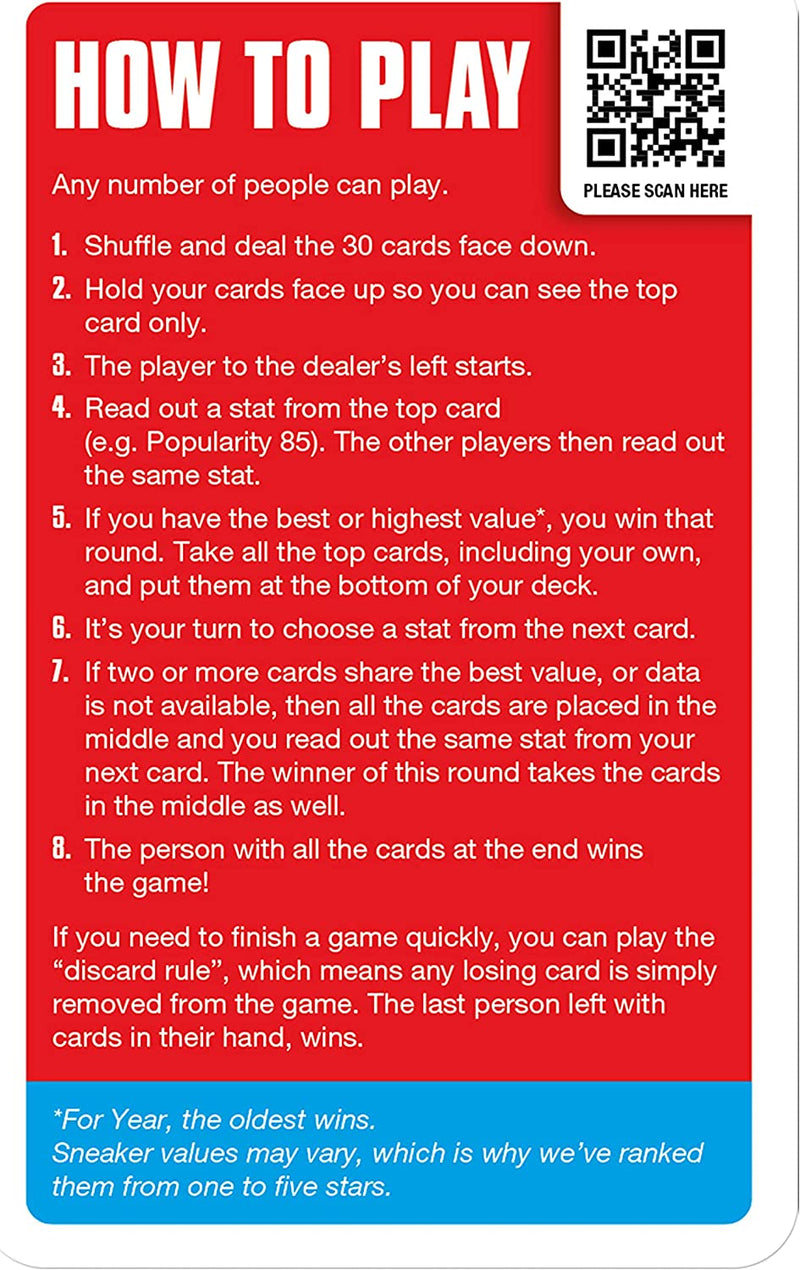 Top Trumps Gen Z - Guide To Trainers Card Game