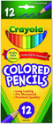 Long Coloured Pencils 12 Pack