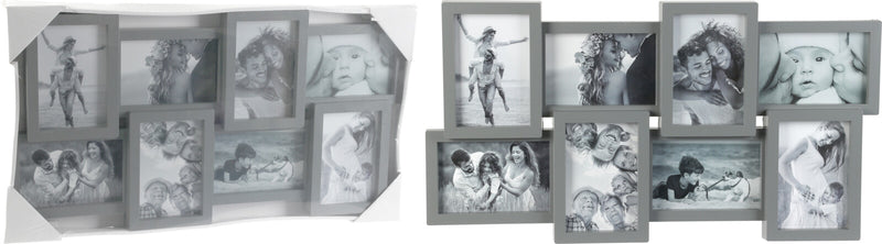 Collage Photo Frame For 8 Photos - Grey