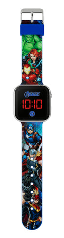 Disney Marvel Avengers Blue Strap LED Watch