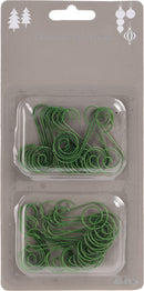 Green Christmas Tree Bauble Hooks - 40 Pack