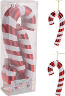 Candy Cane Hanging Decoration 4pk