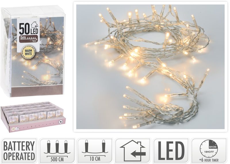 Christmas Lights 50 LED - Warm White