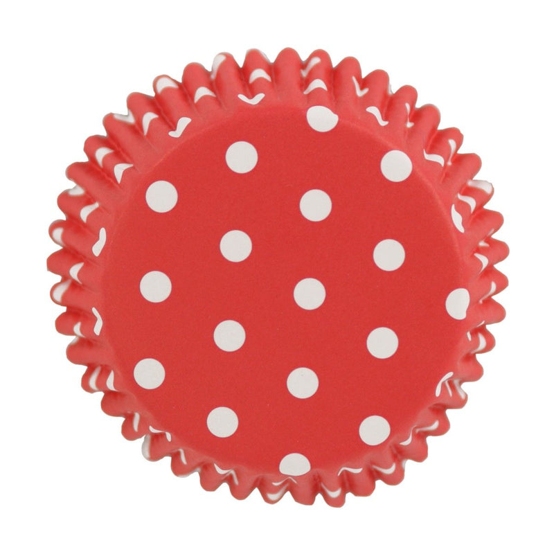 Cupcake Cases Red Polka Dots 30pk