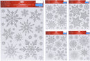 Silver Christmas Window Stickers - Assorted Designs