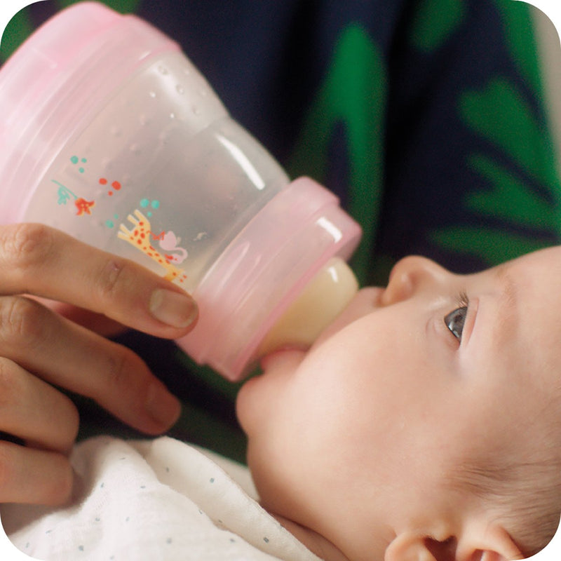 MAM Easy Start Anti-Colic Newborn Self Sterilising Bottle 260ml 3pk - Pink