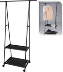 Clothing Rail with 2 Fabric shelves