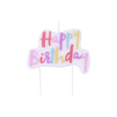 Happy Birthday Candle - Pink Pastel