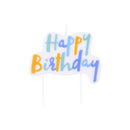 Happy Birthday Candle - Blue Pastel