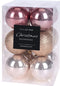 Christmas Bauble 12pce Set - Rose Gold