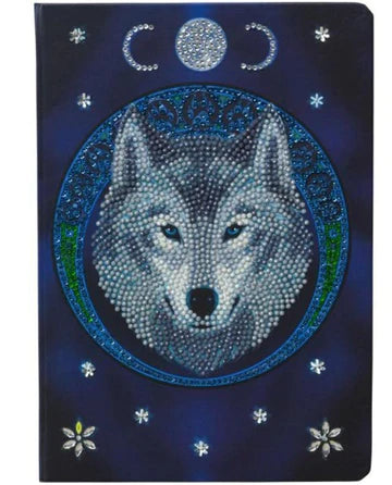 Crystal Art Notebook - Lunar Wolf