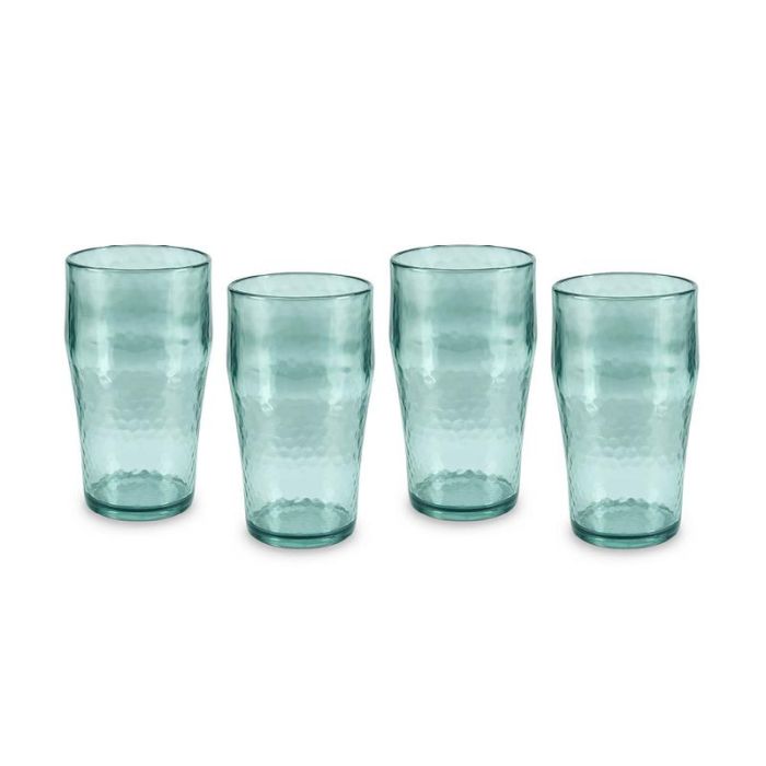 Fresco Reusable Plastic Beer Glass Set of 4