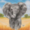 Crystal Art Card 18cm x 18cm - Baby Elephant