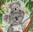 Crystal Art Card 18cm x 18cm - Koala Cuddles