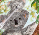 Crystal Art Card 18cm x 18cm - Koala Cuddles