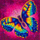 Crystal Art Card 18cm x 18cm - Change Butterfly