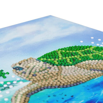 Crystal Art Card 18cm x 18cm - Turtle Paradise