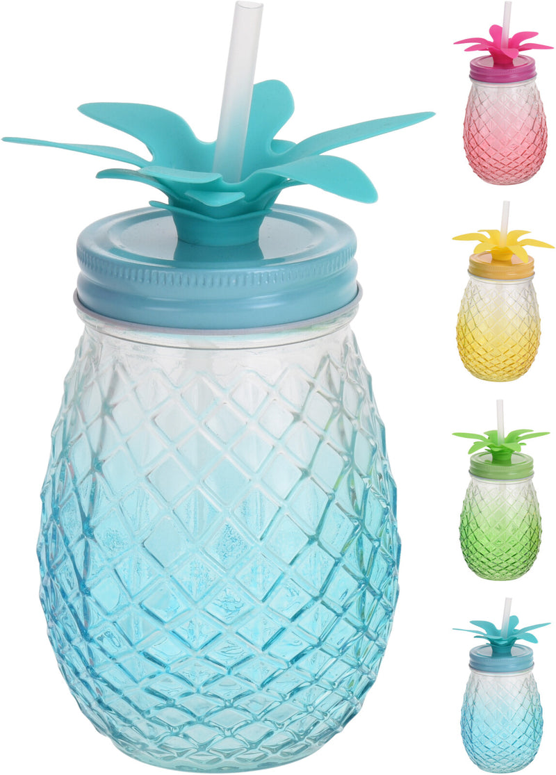 Pineapple Drinking Cup With Straw