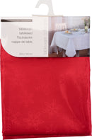 Red Snowflake Christmas Tablecloth 220x150cm