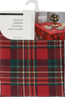 Red Tartan Christmas Tablecloth 180x130cm