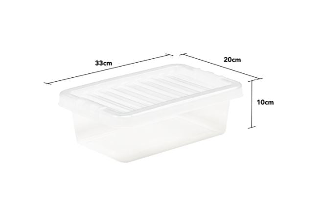 4 Litre Crystal Box & Lid - Clear