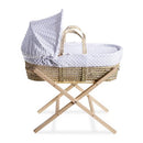 Clair de Lune Palm Moses Basket - Dimple White