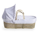 Clair de Lune Palm Moses Basket - Dimple White