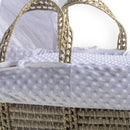 Clair de Lune Palm Moses Basket - Dimple White