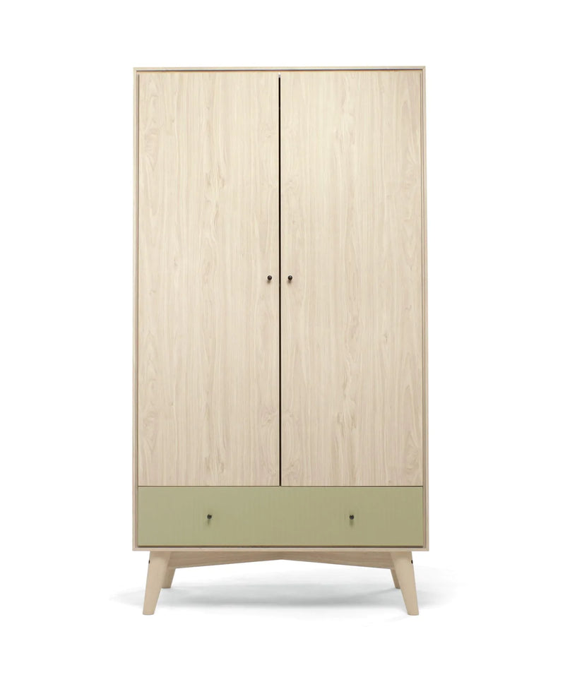 Mamas & Papas Coxley Wardrobe - Natural/Olive Green