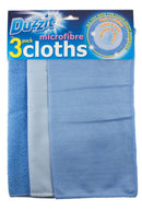 Duzzit Microfibre Cloths 3pk Assorted