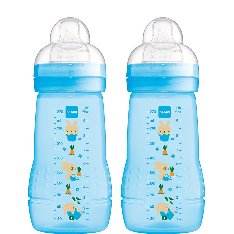 MAM Easy Start Active Baby Bottle 270ml 2pk - Blue