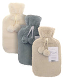 Hot Water Bottle With Faux Fur Cover - Assorted