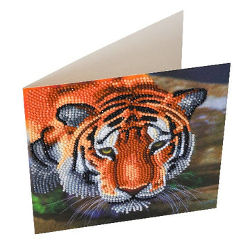 Crystal Art Card 18cm x 18cm - Tiger