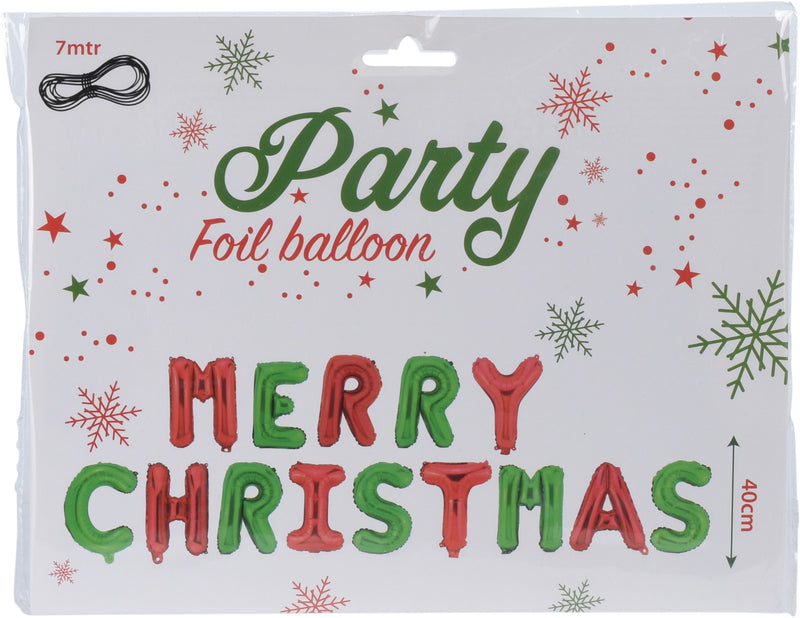 "Merry Christmas" Foil Balloon Banner