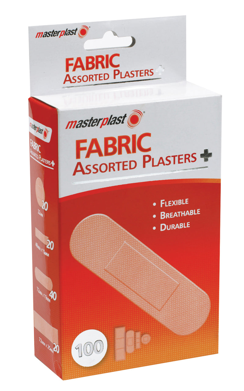 Masterplast Fabric Plasters Assorted 100pk