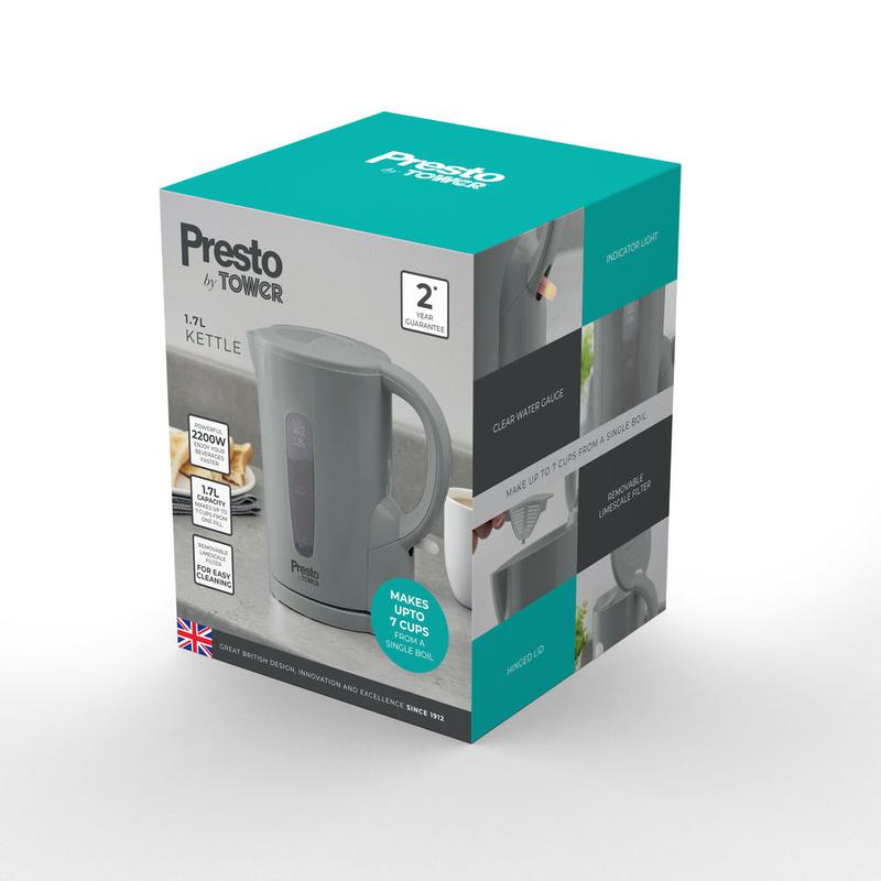 Presto 1.7L Kettle - Grey