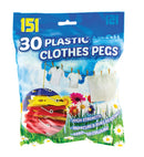 Plastic Clothes Pegs 30pk