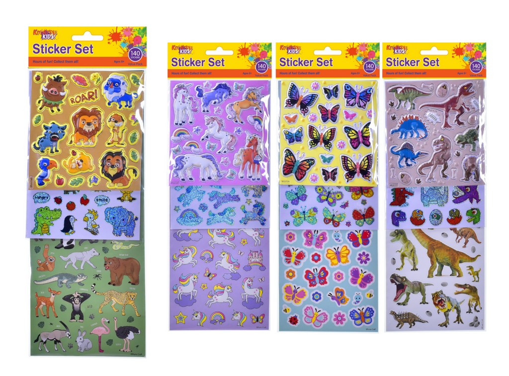 Jac Stickers Sticker Set 140pce Assorted – JAC Stores IOM