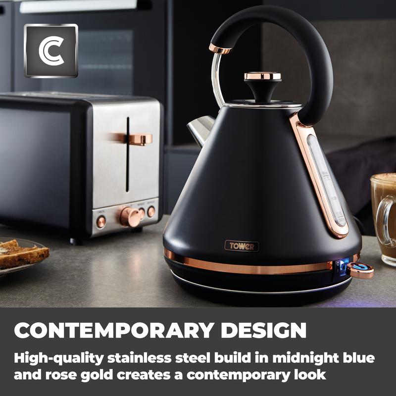 Tower Bottega Tower Black Toaster Grey Tower Kettle And Toaster