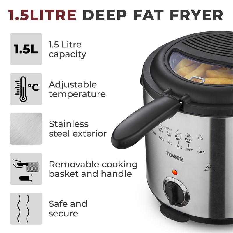 Tower Deep Fat Fryer 1.5L