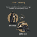 Tower CeraGlide 2400W Cordless Steam Iron - Black/Gold