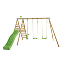 Roundwood Multiplay Wooden Swing & Slide Set