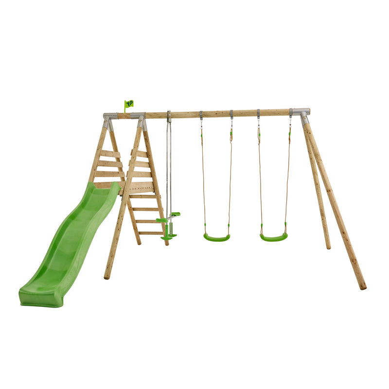 Roundwood Multiplay Wooden Swing & Slide Set