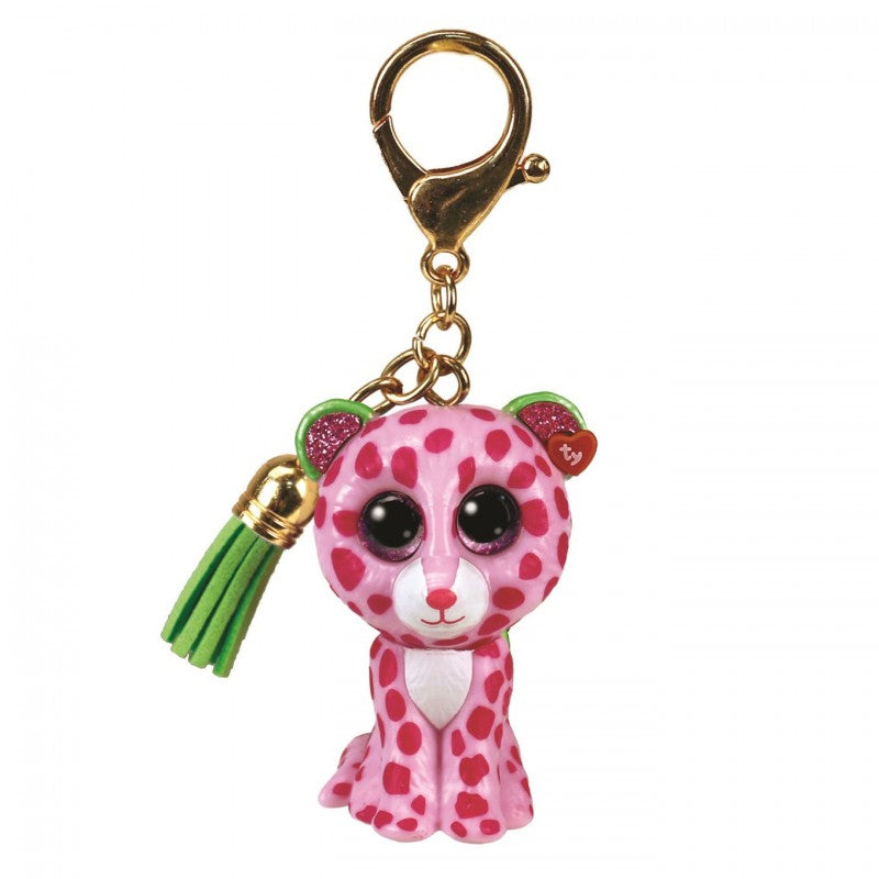 TY Beanie Boo Key Clip - Glamour Pink Leopard