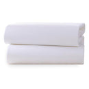 Clair de Lune Fitted Cot Bed Sheets 2pk - White
