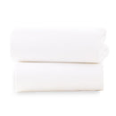 Clair de Lune Fitted Moses Basket Sheets 2pk - White