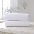 Clair de Lune Fitted Cot Bed Sheets 2pk - White